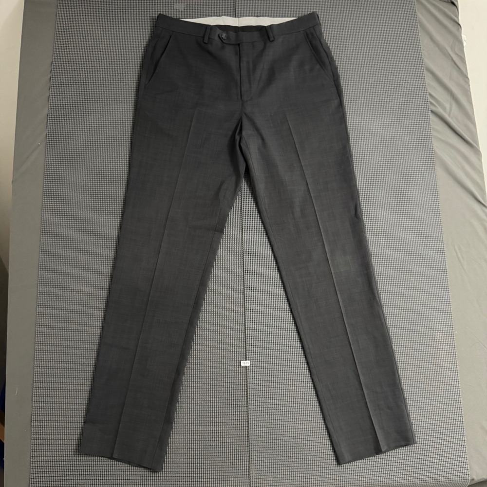 Michael Kors Mens Gray Flat Front Dress Pants Trousers 34W x 34L RN 90736